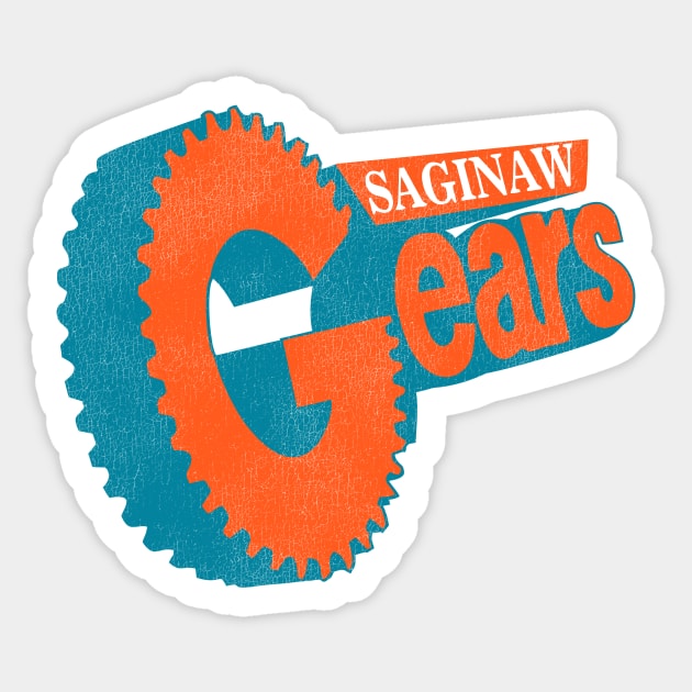 Defunct Saginaw Gears Hockey Team Sticker by Defunctland